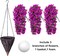 Artificial Bougainvillea Faux Flowers Plants Baskets for Outdoor,3 PCS Fake Silk Long Hanging Vines